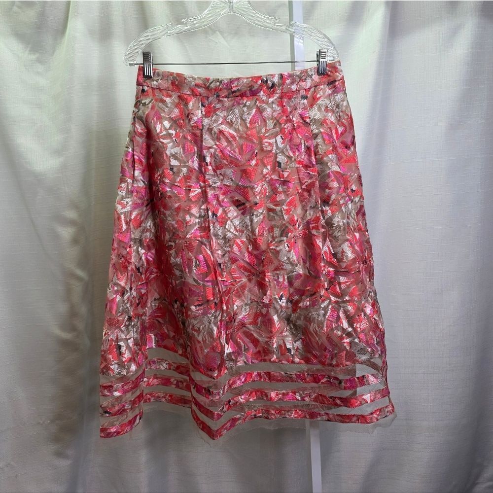 Anthropologie Sachin + Babi Strawberry Hill Tulle Midi Skirt Size 12P